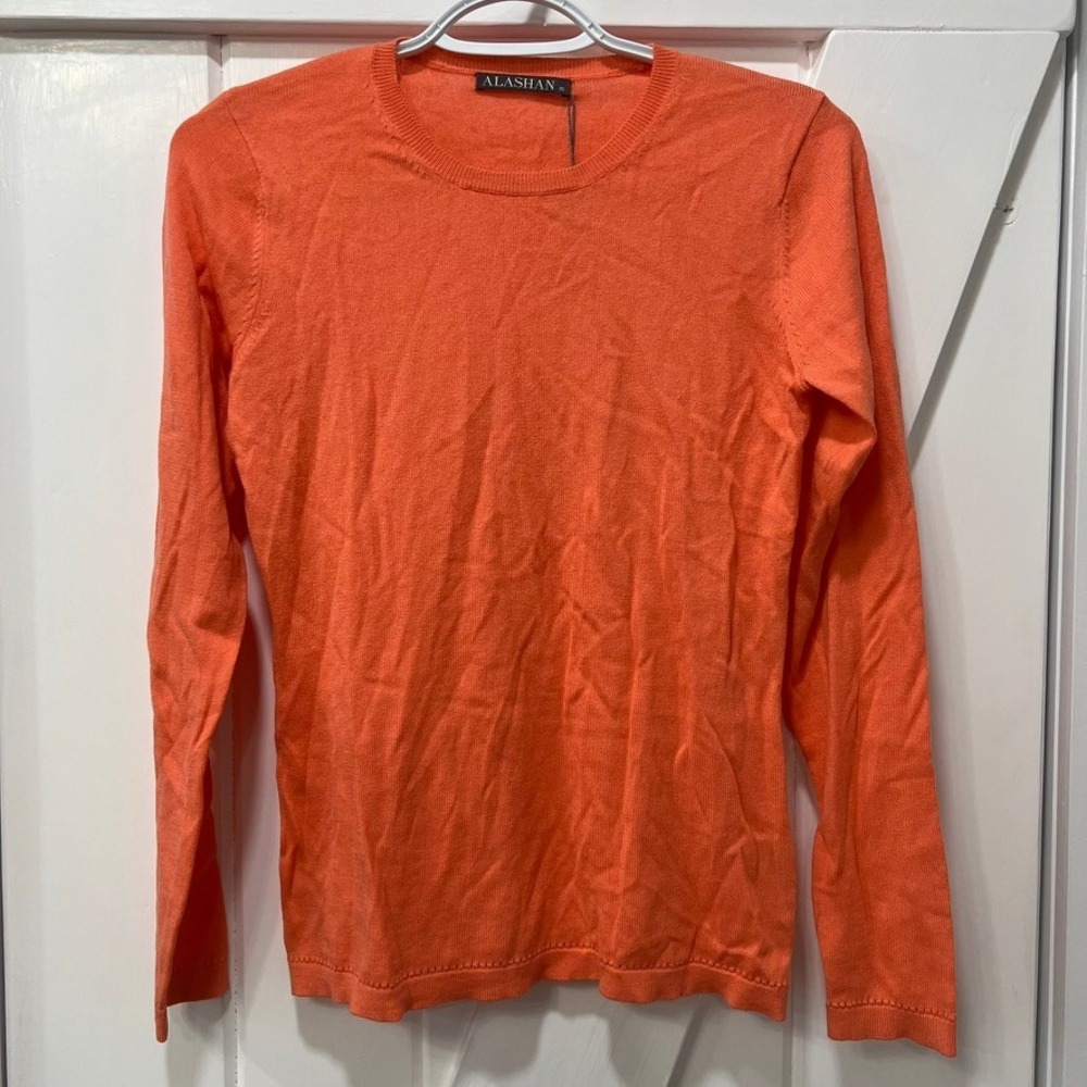 Alashan Womens Sweater XS NWT $78 Crewneck Cotton Cashmere Knit